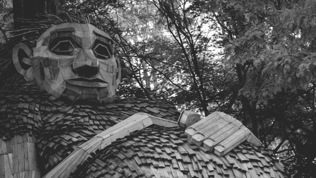 Photo of a Forest Giant installation art piece from Bernheim Forest in Kentucky