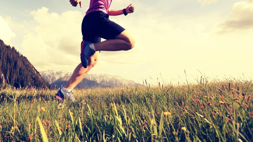 Runner in a field
