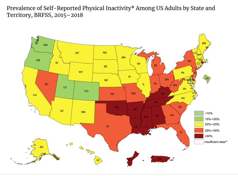 Prevalence of Self-Reported Physical Inactivity.